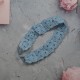 Flower Head Band with Elastic-BabyBlue