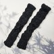 Flower Head Band with Elastic-Black