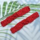 Flower Head Band with Elastic-Red