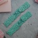 Flower Head Band with Elastic-Turquoise