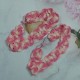 Flower Head Band with Elastic Dual Shade-Pink